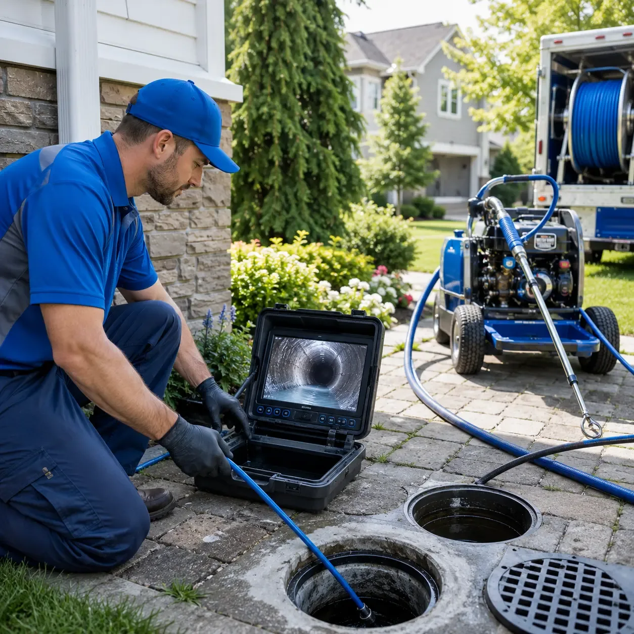 Outdoor drain cleaning professionals serving Kingfield, ME